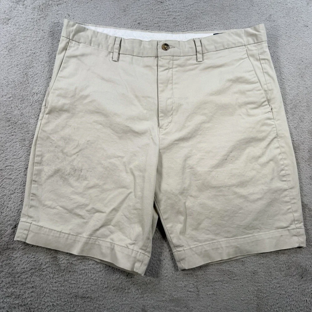 Polo Ralph Lauren Shorts Mens 34 Khaki Tan Cotton Stretch Classic Fit 8